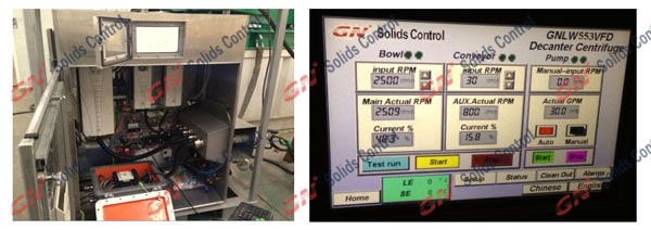 PLC-and-VFD control cabinet for decanter centrifuge